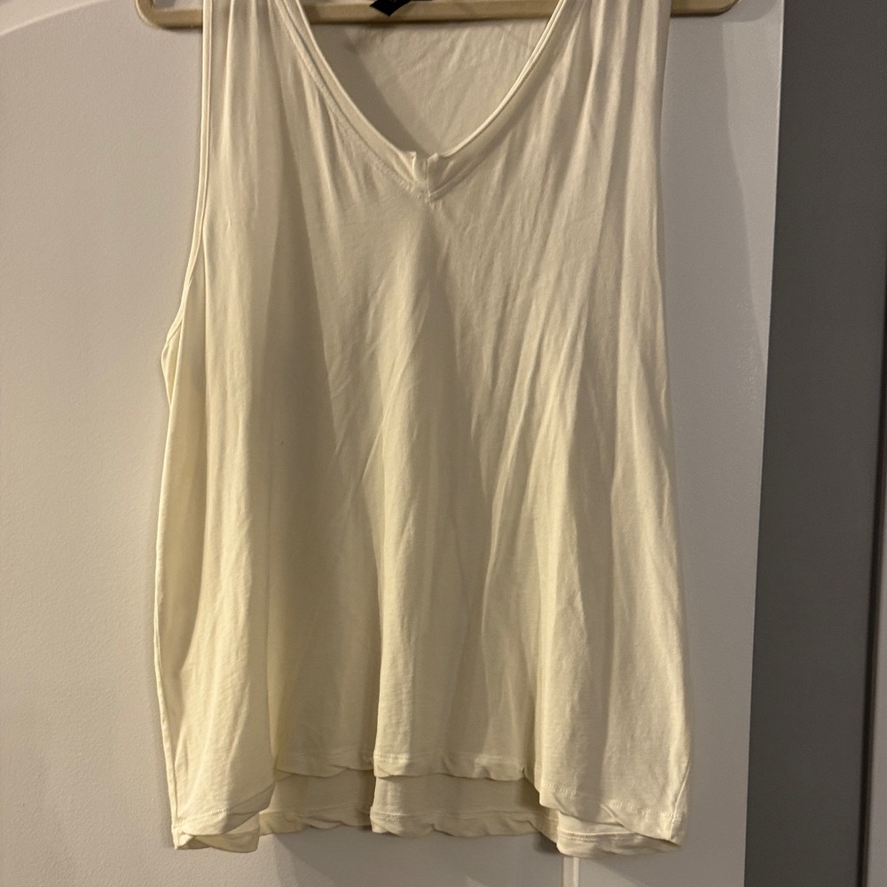 MPG Cream V-Neck Tank Top